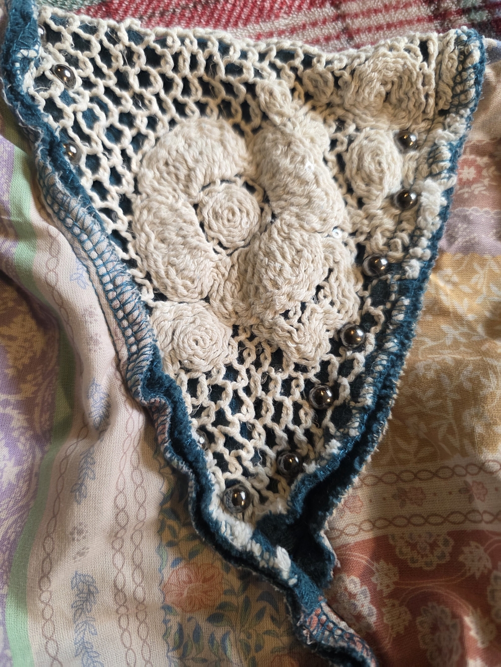 POL Teal and Pastel Multi-Panel Pullover - Picture 10 of 16